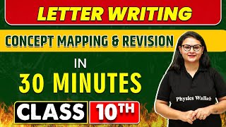 LETTER WRITING in 30 Minutes  Mind Map Series for Class 10th [upl. by Ailedua]