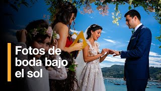 ¿Cómo hacer fotos de boda al mediodía bajo el sol 🌞 Bodas de Playa [upl. by Bruyn]