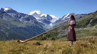 Solo Alphorn in the Mountains [upl. by Kenwood]