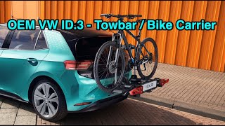 OEM VW ID3 Towbar upgrade for Bike Carrier [upl. by Airalednac]