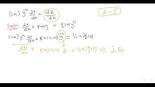 Diferansiyel DenklemlerLineer Diferansiyel Değil Bernoulli  شرح بالعربي [upl. by Drisko]