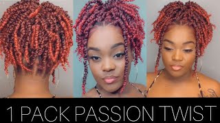 HOW TO 30 MINUTE SHORT PASSION TWISTS  Passion Twist Crochet Hairstyles Tatiaunna [upl. by Derej]