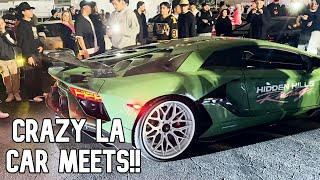 SINGLE TURBO N54 GOES TO INSANE LA CAR MEETS [upl. by Noet]