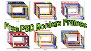 PSD Borders Frames for photoshop free download [upl. by Dayle]