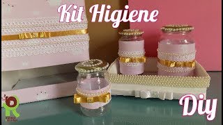 Kit Higiene Bebê feito com material reciclado  Potes de Vidro [upl. by Oeramed]