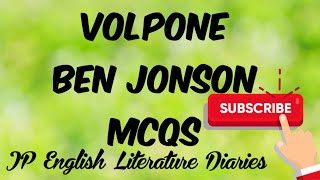 PGTRB Polytechnic Volpone by Ben Jonson MCQs [upl. by Dorehs]