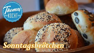 Sonntagsbrötchen backen  einfach und lecker  Brot backen [upl. by Herman]