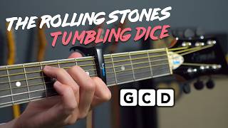 The Rolling Stones  Tumbling Dice Guitar Tutorial  Open G amp Standard Tuning [upl. by Odranoel715]