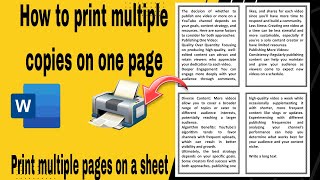 how to print multiple copies on one page [upl. by Yelda]