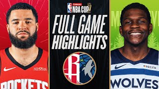 ROCKETS at TIMBERWOLVES  EMIRATES NBA CUP 🏆  FULL GAME HIGHLIGHTS  November 26 2024 [upl. by Beilul]