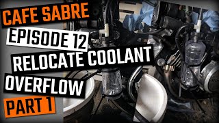 How to build a Cafe Racer Episode 12 Relocating The Coolant Overflow Part 1 [upl. by Acino]