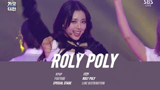 ITZY 있지  Roly Poly  Line Distribution [upl. by Wilona416]