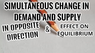 80  EFFECT ON EQUILIBRIUM OF SIMULTANEOUS CHANGE IN DEMAND AND SUPPLY IN OPPOSITE DIRECTION [upl. by Ffoeg]