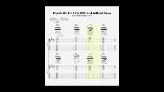 Chords Bm Em Fm With amp Without Capo shorts guitar chords music [upl. by Ytsirc263]