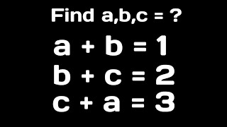 Nice maths algebra problem  find value of a b c [upl. by Aliek]