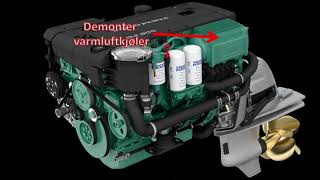 service varmeveksler volvo penta d4 [upl. by Takakura]