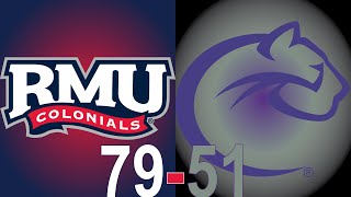 Robert Morris vs Chatham Mens Basketball Highlights 111024 [upl. by Enelyaj]