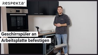 Geschirrspüler mit der Arbeitsplatte verbinden  Tutorial [upl. by Annaj35]