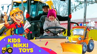 Nikki and Construction Truck  Kids Nikki Toys [upl. by Leslee]