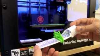 MakerBot Replicator 2X 3D prints Paste Pusher Animal [upl. by Anastice]