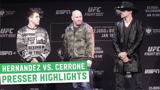 Donald Cerrone vs Alex Hernandez Press Conference Back amp Forth Highlights  UFC on ESPN1 [upl. by Millisent]