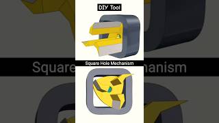 Square Hole Design Mechanism DIY Tool Bit mechanism engineering diy 3ddesign [upl. by Drofdarb]