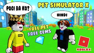 Pet Simulator X  POGI BA KO PRANK  PET and GEMS GIVEAWAY  ROBLOX [upl. by Aramad595]