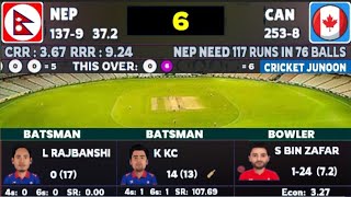 Nepal vs Canada Odi Live  ICC LEAGUE 2 26TH MATCH  NEPAL VS CANADA LIVE 2024 ODI  LEAGUE 2 LIVE [upl. by Marabel]