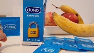 Durex Extra Safe Condom Unboxing amp How To Use 10 Pack [upl. by Enelec]