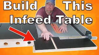 HOW TO Build an Infeed table support for your Dewalt Table Saw [upl. by Chessy416]