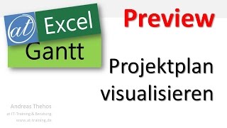 Excel  Projektplan in GanttAnsicht  Terminplan  Preview [upl. by Milicent]