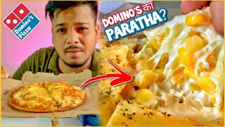 𝗗𝗼𝗺𝗶𝗻𝗼𝘀 corn and cheese paratha pizza 🍕  Is this worth trying [upl. by Tnayrb]