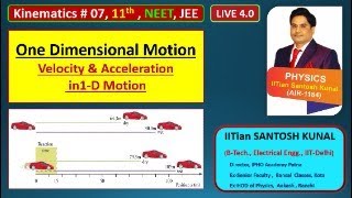 kinematics06 One Dimensional Motion  Velocity amp Acceleration in 1 D Motion 11th NEET  JEE [upl. by Cut]