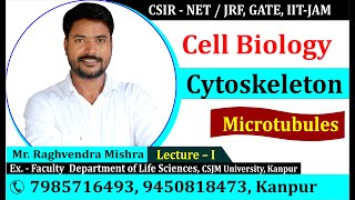 Cytoskelton Microtubules Part  1 Cell Biology by Raghvendra Mishra CSIR GATE DBT ICMR [upl. by Lebaron]