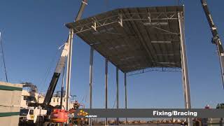 AUSPAN Roof Lift Geraldton Boat Lifters Facility  AUSPAN Group [upl. by Edison451]