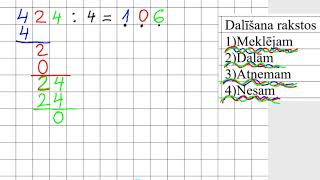 Dalīšana ar viencipara skaitli [upl. by Neelra]