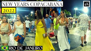 ðŸ‡§ðŸ‡·  Copacabana New Year Celebration 2022  RevÃ©illon in Rio de Janeiro Brazil  â´á´·â¶â° [upl. by Ecal88]