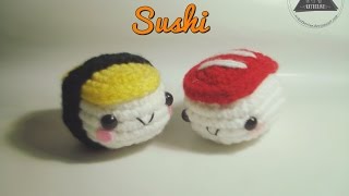 How To Crochet Sushi Amigurumi FULL TUTORIAL [upl. by Artinahs]