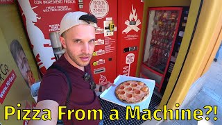 I tried the NEW pizza vending machine in Rome [upl. by Dinin]