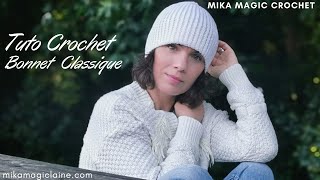 TUTO CROCHET BONNET CLASSIQUE [upl. by Maibach497]