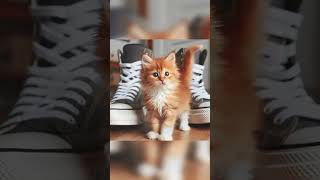 Cat sitting in shoes to prank his owner catshorts funny [upl. by Inah]