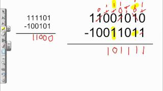 Binary Subtraction Tutorial [upl. by Westfahl635]