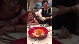 Singapore Lao Yu Sheng 15 January 2017 Mbs Canton paradise Pre CNY celebration [upl. by Dunston]