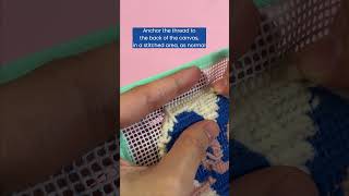 Needlepoint Binding Stitch Tutorial  How to Restart when the Thread Ends🪡 [upl. by Iggy]