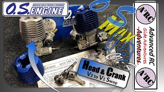 OS 18CVR  Nitro Engine Teardown wCrank and Head Swap [upl. by Aliam]