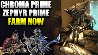 Chrome Prime Zephyr Prime Back In Warframe How To Farm  Warframe Hunters [upl. by Nisbet]