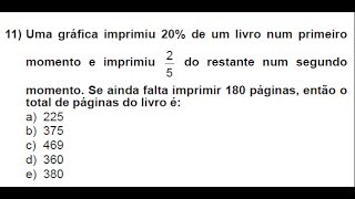 QUESTÃO SHOW PORCENTAGEM CONCURSO PULICO IBFC  SEDUC MT [upl. by Bittencourt]