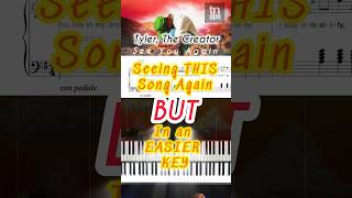 Tyler The Creator See You Again MADE EASIER Piano Tutorial with Sheet Music amp Lyrics [upl. by Yelrihs697]