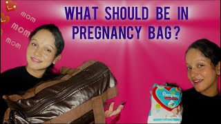 What should be in the Hospital bag  vlog hospitalbag pregnancy pregnancyjourney [upl. by Ailahs]