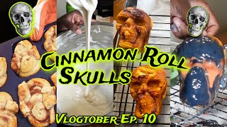 Cinnamon Roll Skulls Halloween Treats Vlogtober Ep10 [upl. by Juliette]